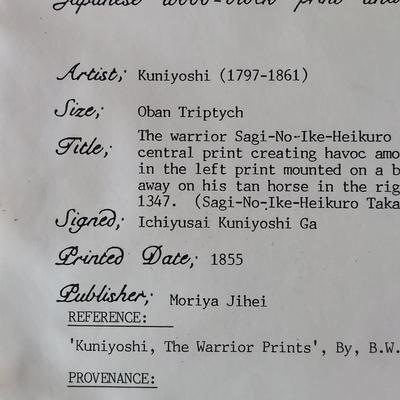 Two Japanese Triptych Pieces w/ COA (DR-BBL)