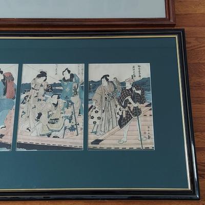 Two Japanese Triptych Pieces w/ COA (DR-BBL)