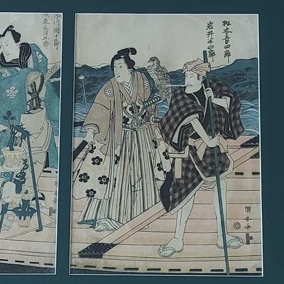 Two Japanese Triptych Pieces w/ COA (DR-BBL)