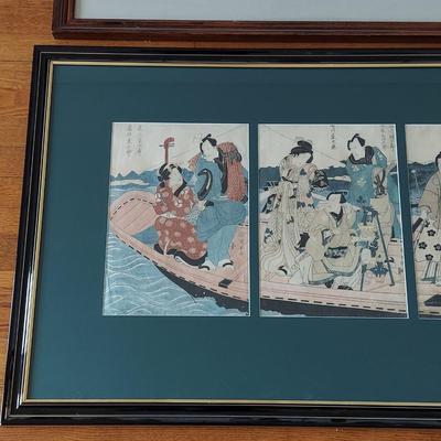 Two Japanese Triptych Pieces w/ COA (DR-BBL)