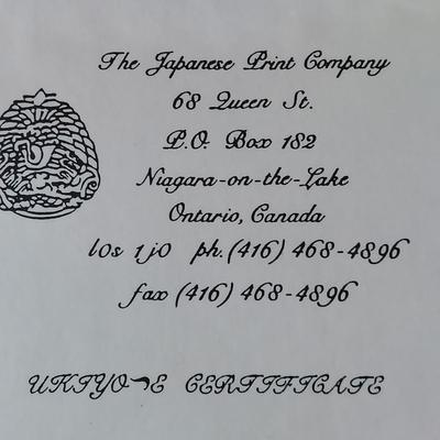 Two Japanese Triptych Pieces w/ COA (DR-BBL)