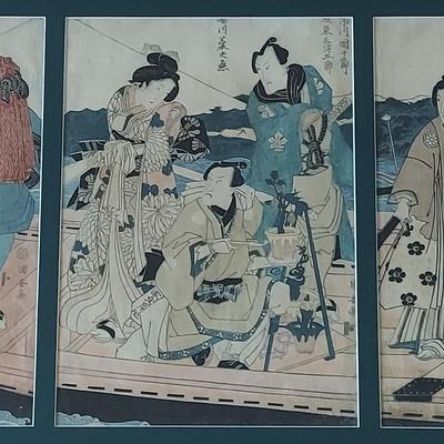 Two Japanese Triptych Pieces w/ COA (DR-BBL)