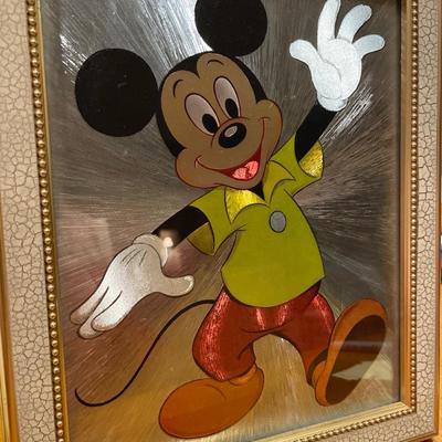 Mickey Mouse framed foil art
