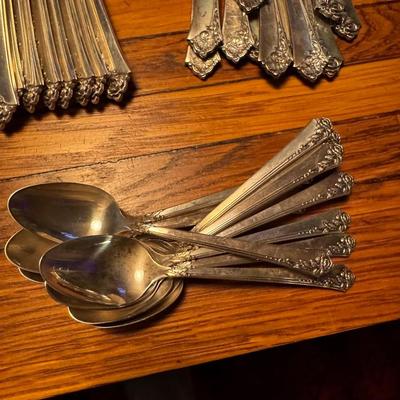 Heirloom Sterling Damask Rose Huge Set