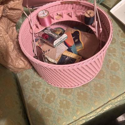 Vintage Hair Dryer & Sewing Box