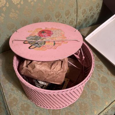 Vintage Hair Dryer & Sewing Box