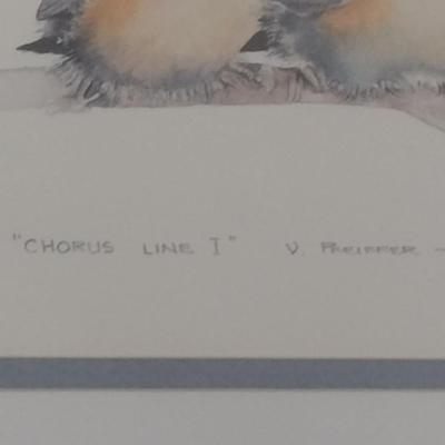 "Chorus Line 1" by V. Pfeiffer- Print Framed Under Glass