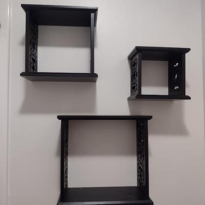 Set of Three Wall Shelf Cubes- Assorted Sizes