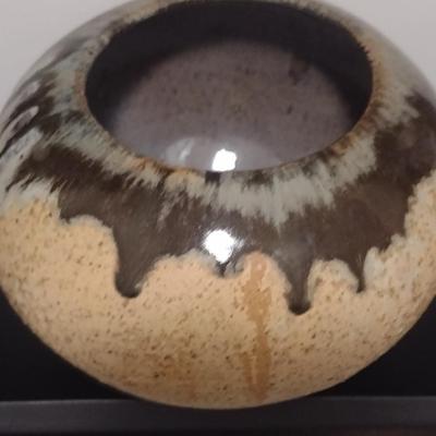 Drip Glaze Pottery Vase by Elizabeth Zingg