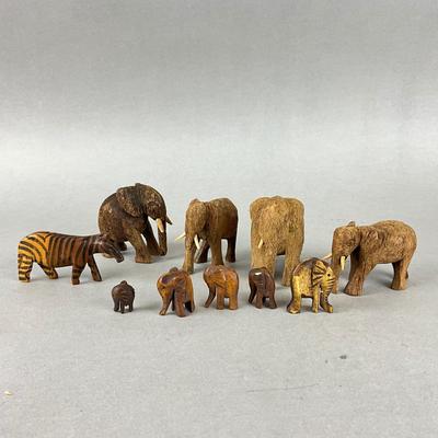 1036 Wonderful LOT of Hand Crved Elephants
