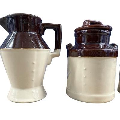 McCoy Pottery Salt, Pepper, Creamer & Sugar – Eagle Motif