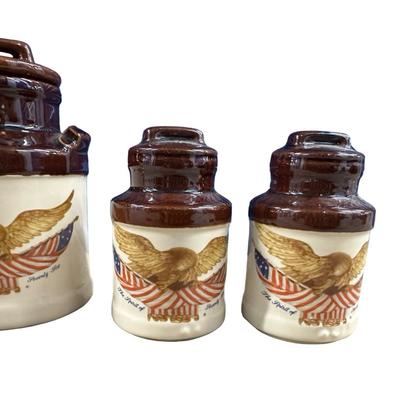 McCoy Pottery Salt, Pepper, Creamer & Sugar – Eagle Motif