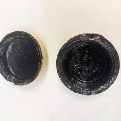 Small Copper Mug - Brass Candle Holder - Small Vintage Kashmir India Trinket Box Jewelry Hand Made Original