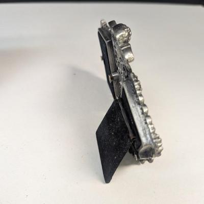 Vintage Picture Frames - Photograph Frame Metal Embossed Floral & Angel w/ Wings