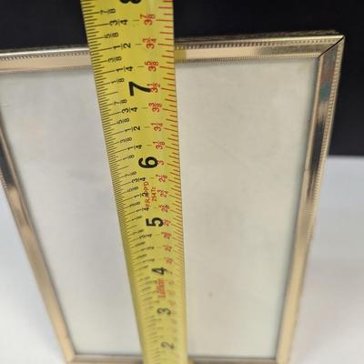 Vintage Picture Frames - Photograph Frame Metal Embossed Floral & Angel w/ Wings