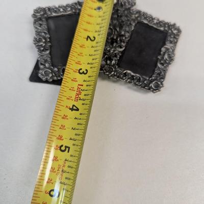 Vintage Picture Frames - Photograph Frame Metal Embossed Floral & Angel w/ Wings