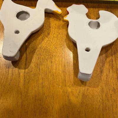Ceramic Chicken wall hooks