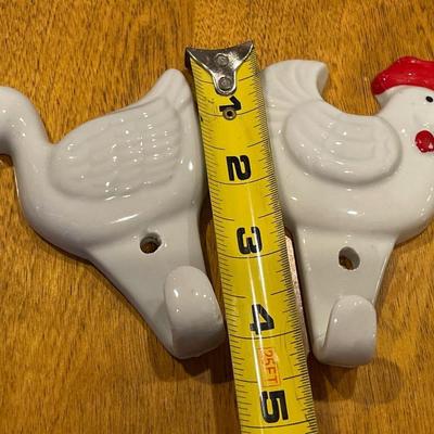 Ceramic Chicken wall hooks