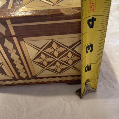 Hand carved wood jewelry box