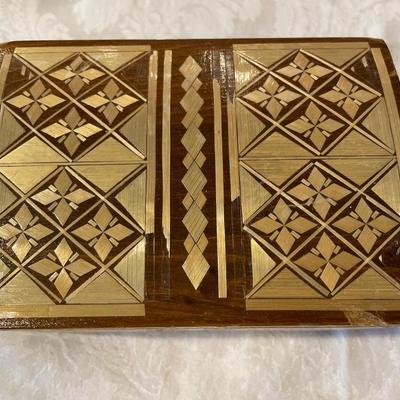 Hand carved wood jewelry box