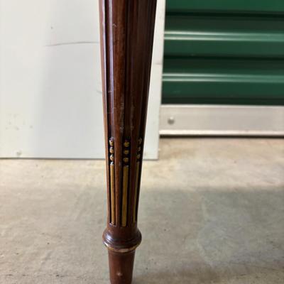 Karges Furniture Rectangular Directoire Cocktail Table Gilt Leaf Accents