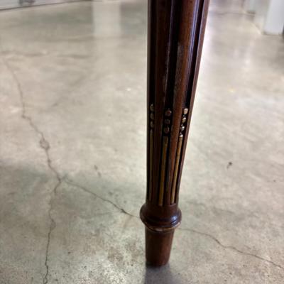 Karges Furniture Rectangular Directoire Cocktail Table Gilt Leaf Accents