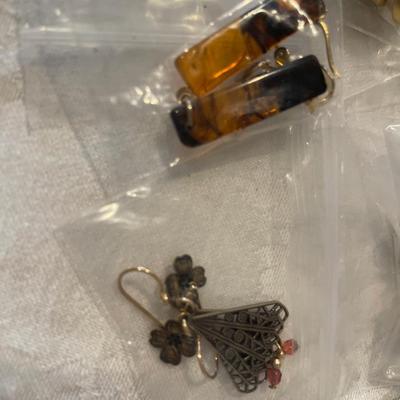 Earrings lot with post and clip on earrings