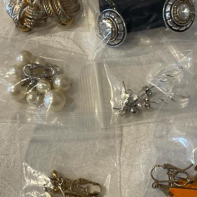 Earrings lot with post and clip on earrings