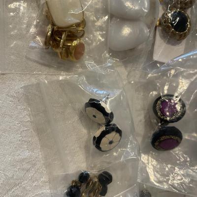 Earrings lot with post and clip on earrings
