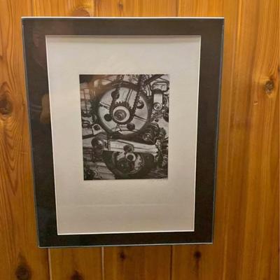 Vintage black-and-white industrial photography, focused on mid-century Phila factory architecture