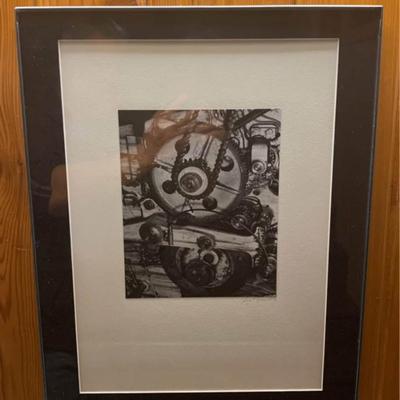 Vintage black-and-white industrial photography, focused on mid-century Phila factory architecture