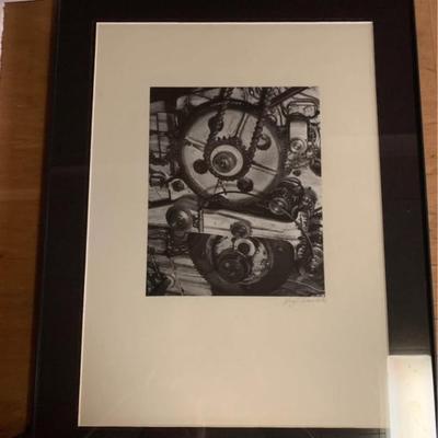 Vintage black-and-white industrial photography, focused on mid-century Phila factory architecture