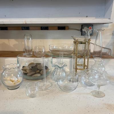 G1081 Glass Vases and Bowls Lot