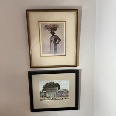 A1082 Pair of Two African Folk Art Prints Elizabeth O’Neill Verner