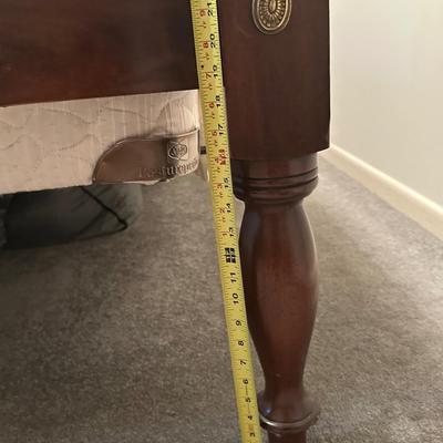 Vintage Wooden Queen Bed Frame with Turned Posts