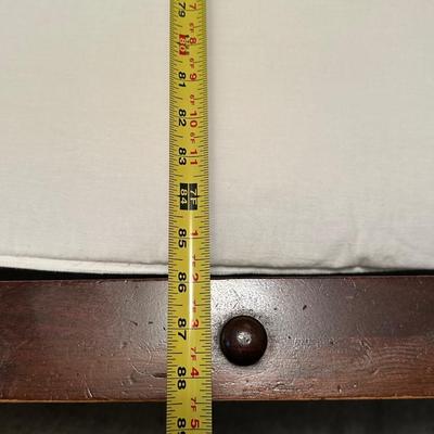 Vintage Wooden Queen Bed Frame with Turned Posts