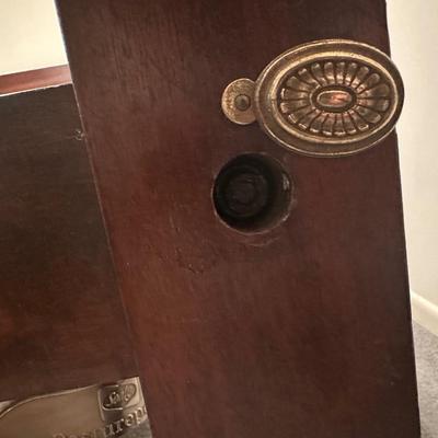 Vintage Wooden Queen Bed Frame with Turned Posts