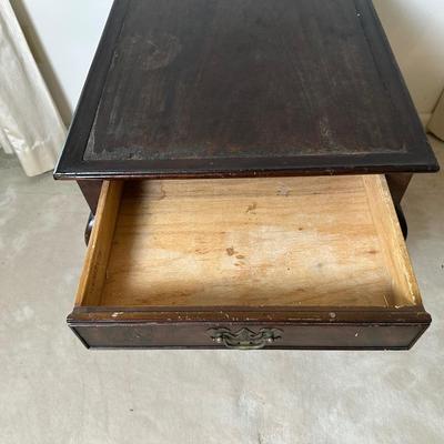 Wood Side Table with Drawer