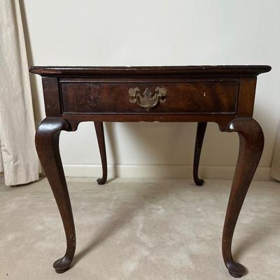 Wood Side Table with Drawer