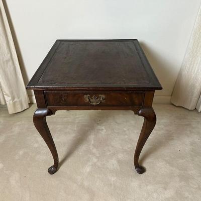 Wood Side Table with Drawer