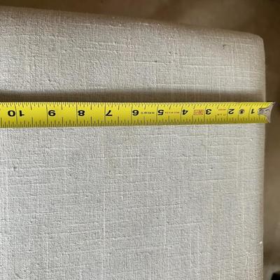 Pair of Upholstered Counter Stools with Nailhead Trim