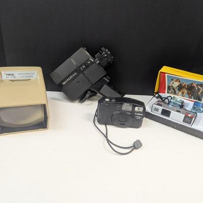 Electronics Equipment Canon Snappy LX - Kodak Instamatic 10 - Focal Magnum Slide Viewer Bentley BX-720 Movie Camera