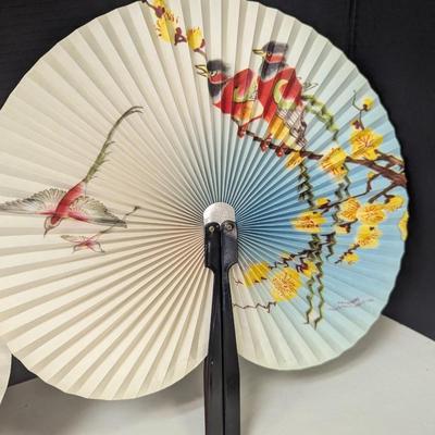 Decorative Birds & Flowers Chinese Paper Fans