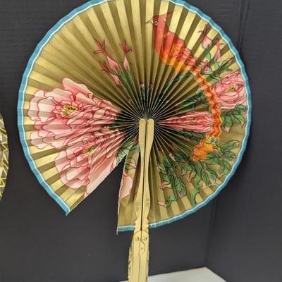 Decorative Birds & Flowers Chinese Paper Fans
