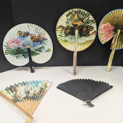 Decorative Birds & Flowers Chinese Paper Fans