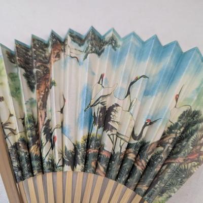Decorative Birds & Flowers Chinese Paper Fans