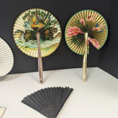 Decorative Birds & Flowers Chinese Paper Fans