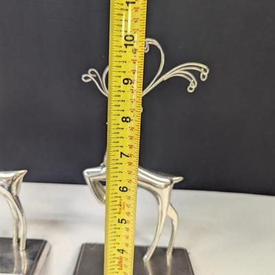 Silver Reindeer Stocking Holders