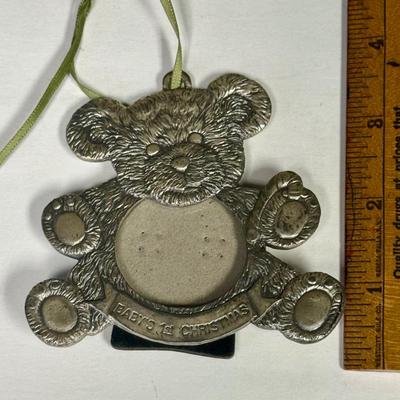 Sale Photo Thumbnail #417: Can be used as a hanging tree ornament or a freestanding photo frame. Good condition, approx. 4.5” ta