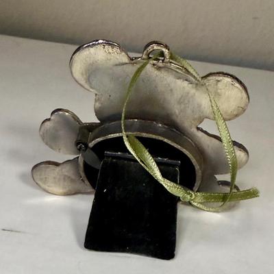 Sale Photo Thumbnail #415: Can be used as a hanging tree ornament or a freestanding photo frame. Good condition, approx. 4.5” ta